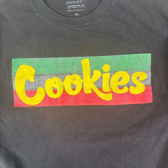 Cookies T Shirt Mens extra large Black Multicolor Graphic Design - Picture 5 of 7